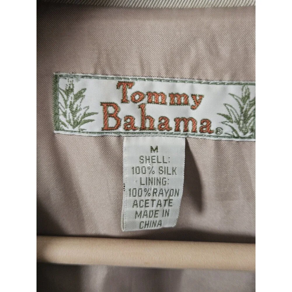 Vintage Tommy Bahama Men's 100% Silk Khaki Blazer Size M